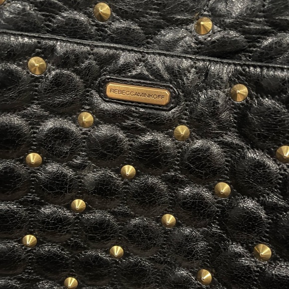 Rebecca Minkoff black and gold studded bag - Picture 4 of 4